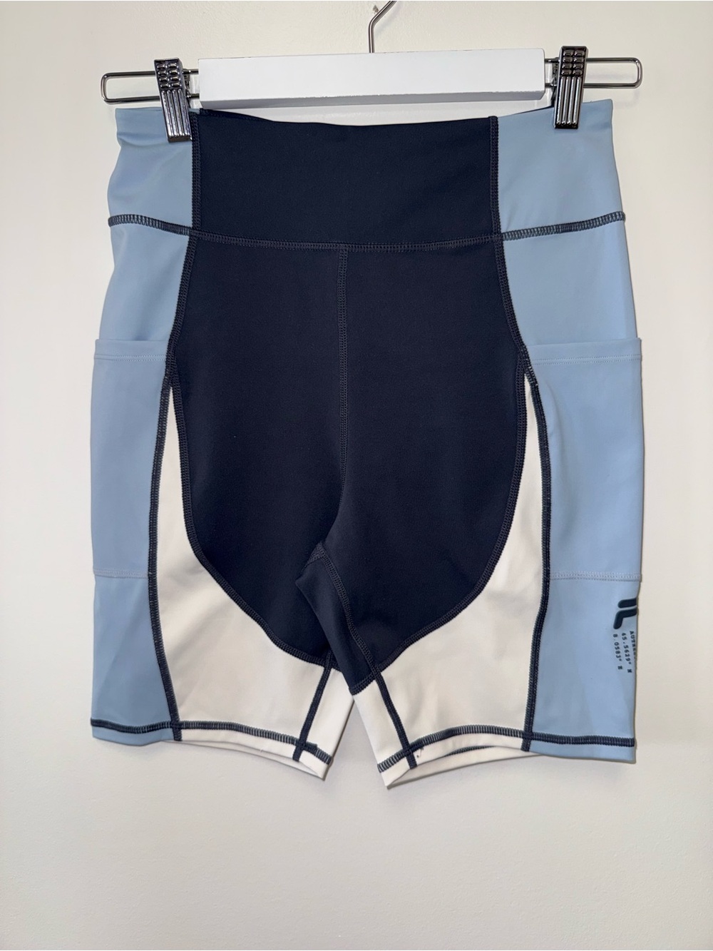 Fila (Medium) Blue/White Biker Shorts with Pockets